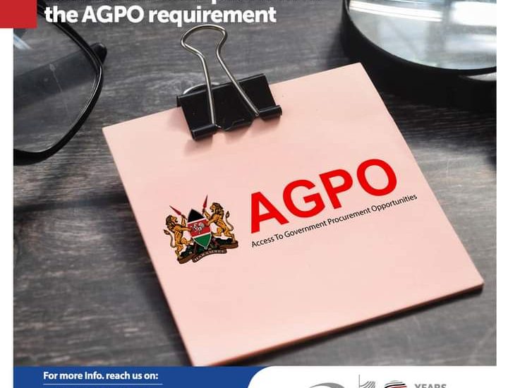 Banner on KenTrades compliance with the AGPO requirement.