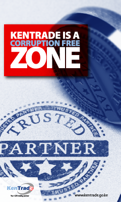 logo on KenTrade Corruption free zone.